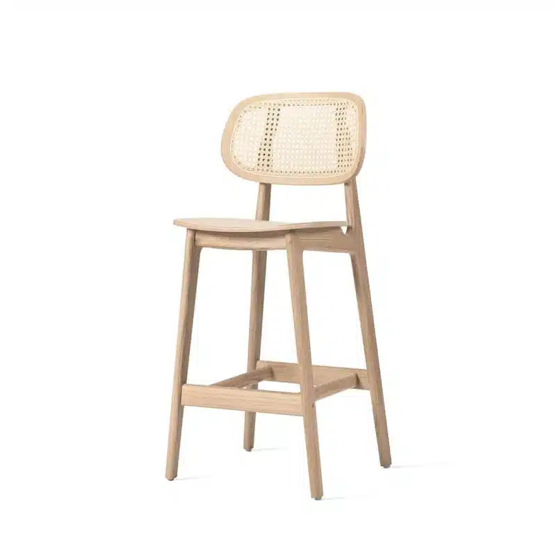 Titus counter stool Vincent Sheppard at DeFrae Contract Furniture natural Cane Seat and Back side on