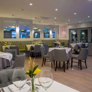 Cortana Side Chairs by DeFrae Contract Furniture at Mediterranevm Restaurant and Bar Bray 2