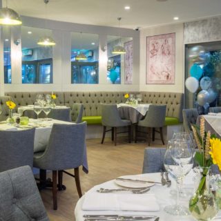 Cortana Side Chairs by DeFrae Contract Furniture at Mediterranevm Restaurant and Bar Bray 3