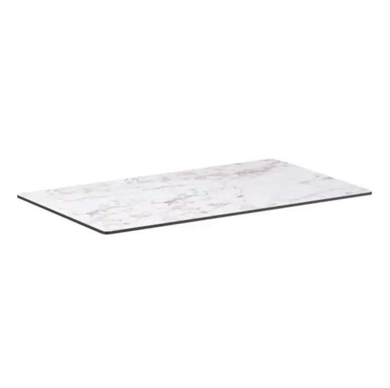 Extrema Carerra Marble Effect Outdoor Tabletops DeFrae Contract Furniture Rectangular