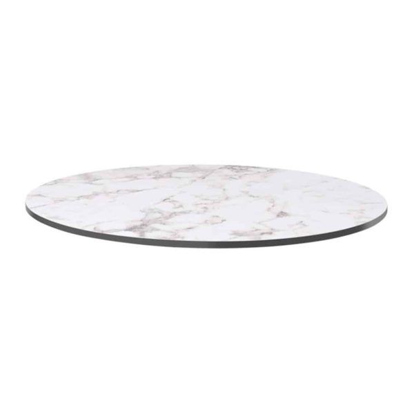 Extrema Carerra Marble Effect Outdoor Tabletops DeFrae Contract Furniture Round