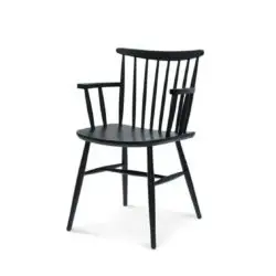 Wand Armchair Spindle Back DeFrae Contract Furniture Black