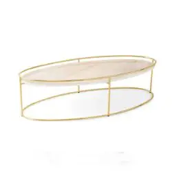 Atollo Coffee Tables by Calligaris at DeFrae Contract Furniture White Marble Brass Frame