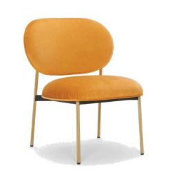 Blume 2951 Lounge Chair Pedrali at DeFrae Contract Furniture Mustard Yellow with gold frame