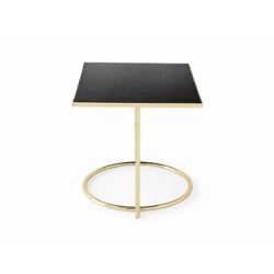 Daytona Occasional Table With Brass or Black Frame and Black Wooden Laminate Top Calligaris at DeFrae Contract Furniture