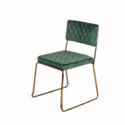 Marilyn Side Chair Diamond Stitching DeFrae Contract Furniture Green