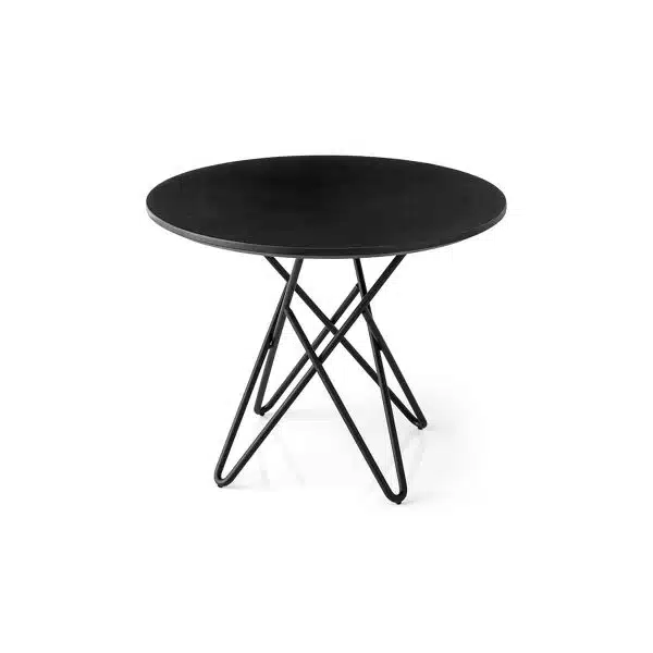 Stellar Table With Black Metal Frame and Marble Round Top Calligaris at DeFrae Contract Furniture