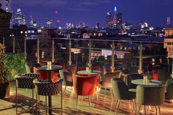 The Top Terrace Rooms Century Club London Bar Furniture by DeFrae Contract Furniture