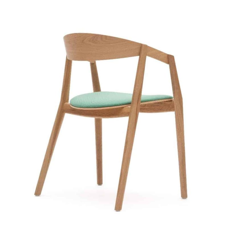 Amore Armchair Oak Frame DeFrae Contract Furniture Back View