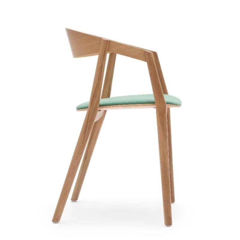 Amore Armchair Oak Frame DeFrae Contract Furniture Side View