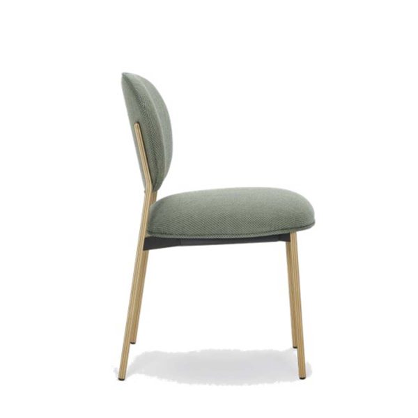 Blume 2950 Side Chair Pedrali at DeFrae Contract Furniture Antique Brass Frame