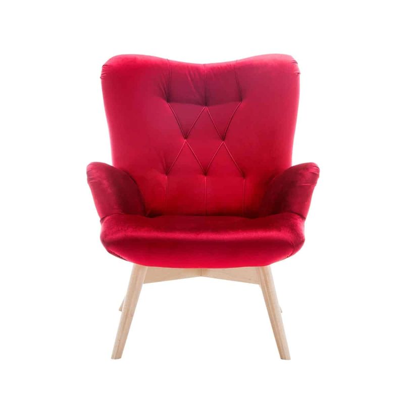 Malmo Caro wingback armchair cross stitch DeFrae Contract Furniture