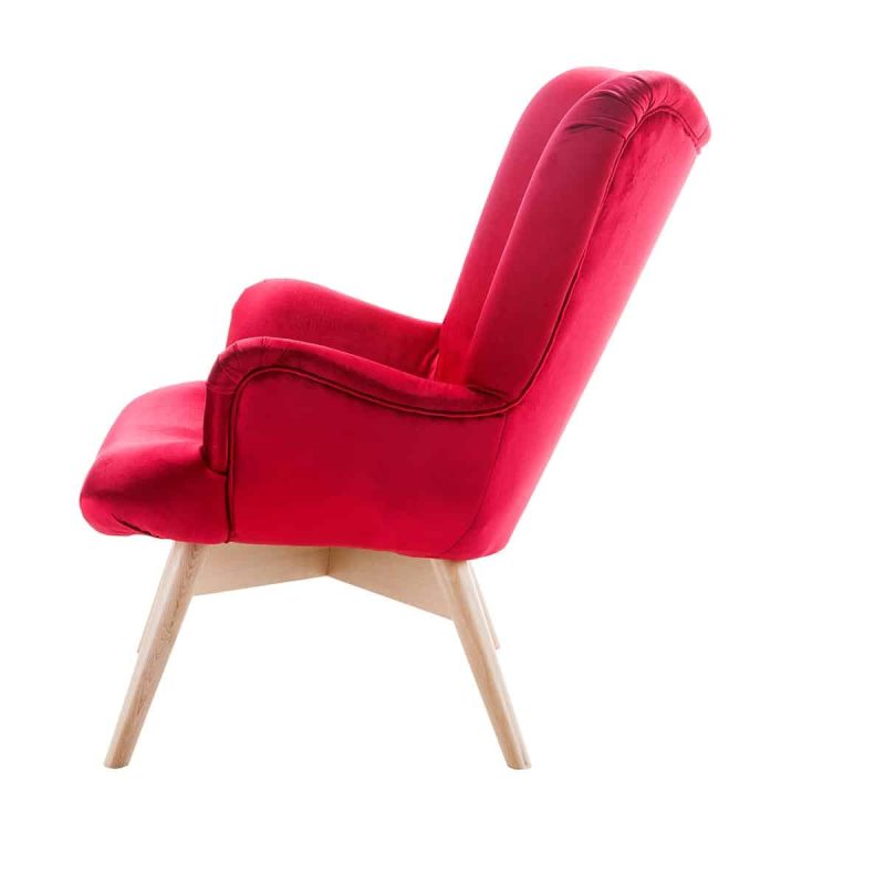 Malmo Caro wingback armchair cross stitch DeFrae Contract Furniture