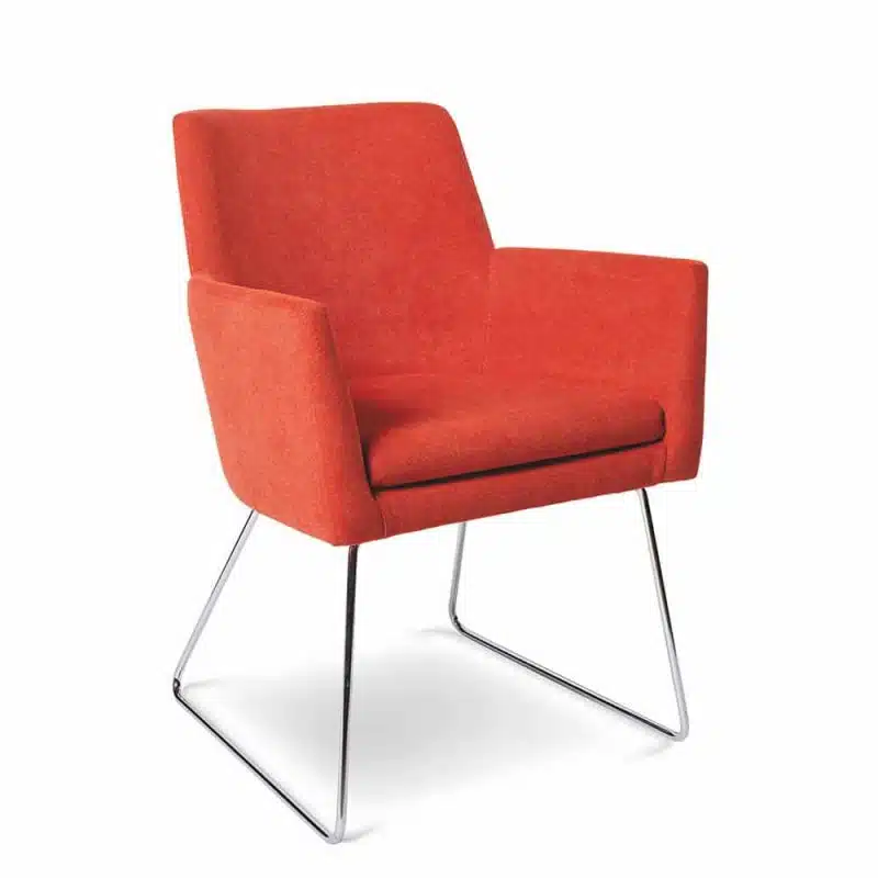 Bibi Armchair DeFrae Contract Furniture Sled Base