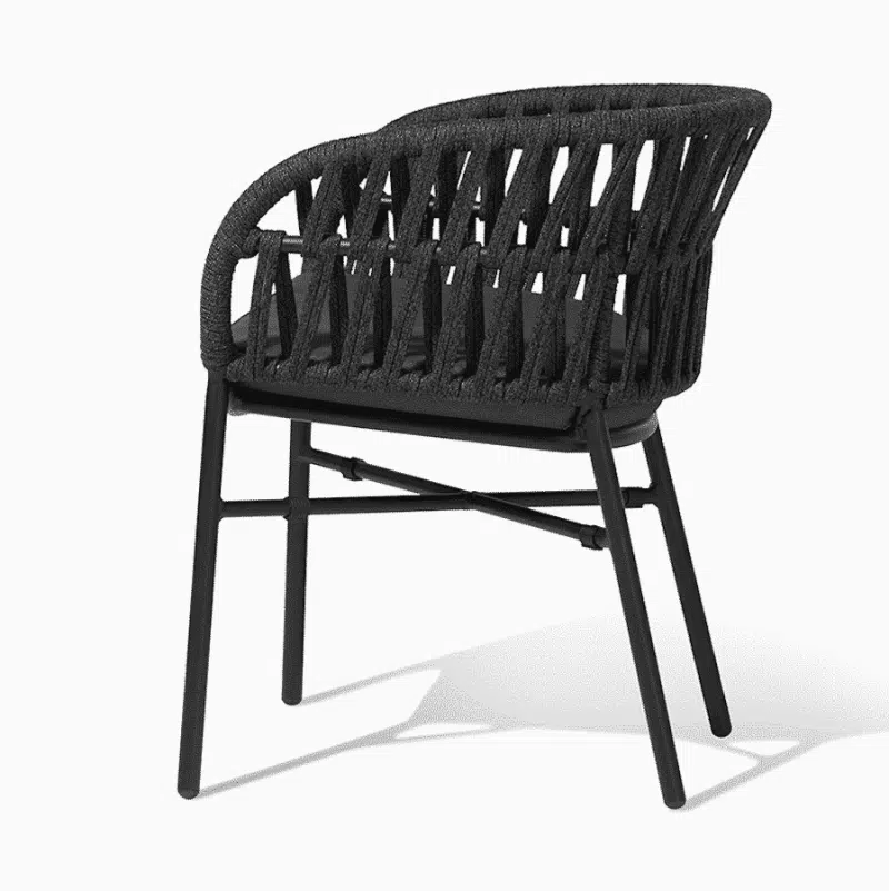 Tahiti Armchair DeFrae Contract Furniture for Outside Use Rope Effect Black
