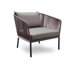 Berg Outdoor Lounge Chair String Detail Contemporary Garden Furniture