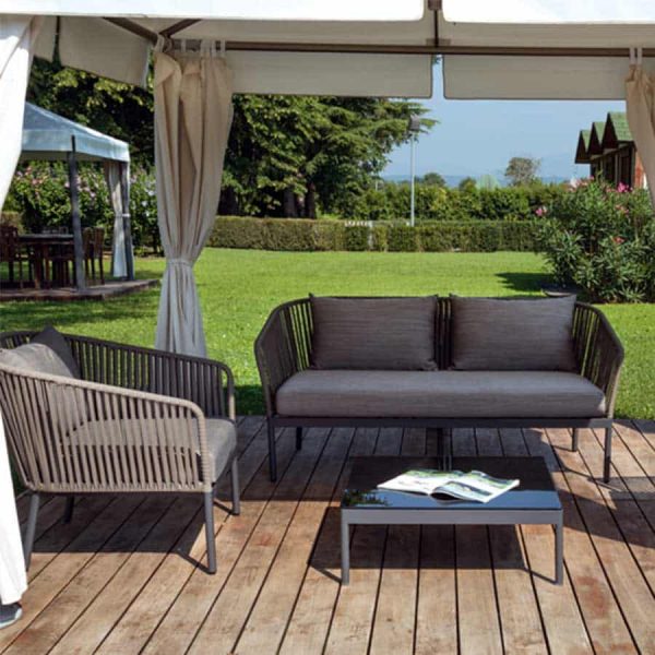 Berg Outdoor Lounge Set String Detail Contemporary Garden Furniture Close Up