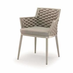 Leonardo Armchair Outdoor Rope Design DeFrae Contract Furniture