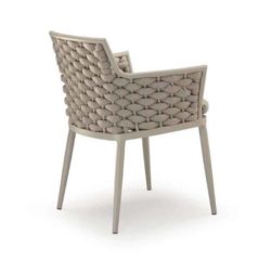 Leonardo Armchair Outdoor Rope Design DeFrae Contract Furniture Back View