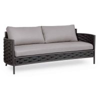 Loop Outdoor 2 Seater Sofa Rope Detail Contemporary Garden Furniture