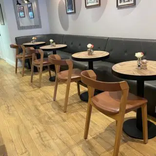 Arco side chairs at Fred & Dougs Epping by DeFrae Contract Furniture Header