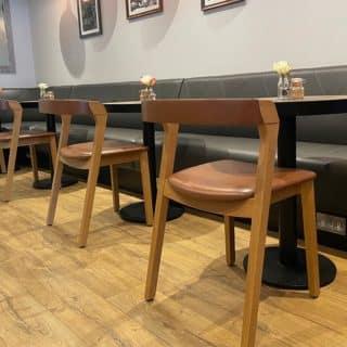 Arco side chairs at Fred & Dougs Epping by DeFrae Contract Furniture Header