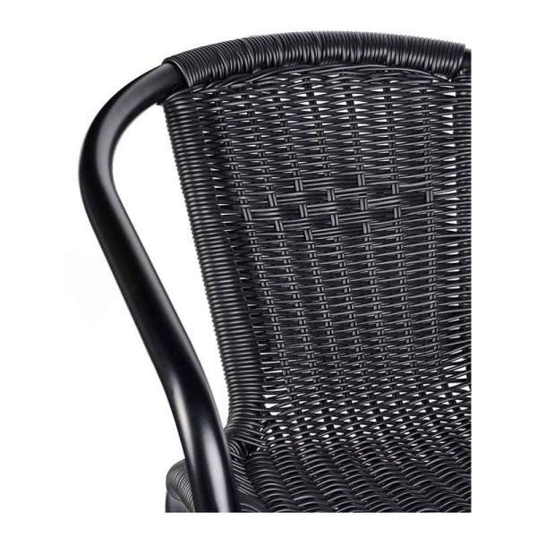 Black Wix Armchair DeFrae Contract Furniture Close Up