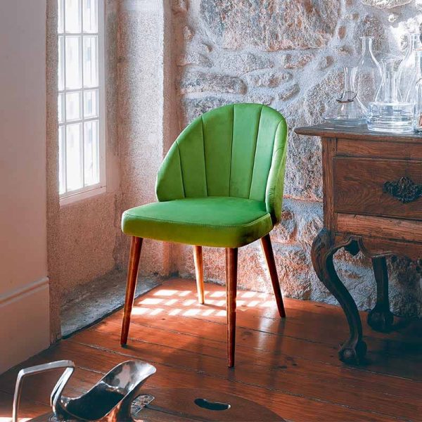 Lana A974CV Side Chair DeFrae Contract Furniture with fluted back in situ