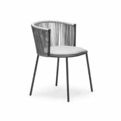 Millie 7787 Side Chair in Anthracite & Grey DeFrae Contract Furniture Front side
