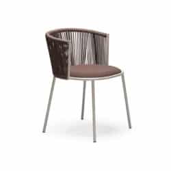 Millie 7787 Side Chair in Sand and Brown DeFrae Contract Furniture