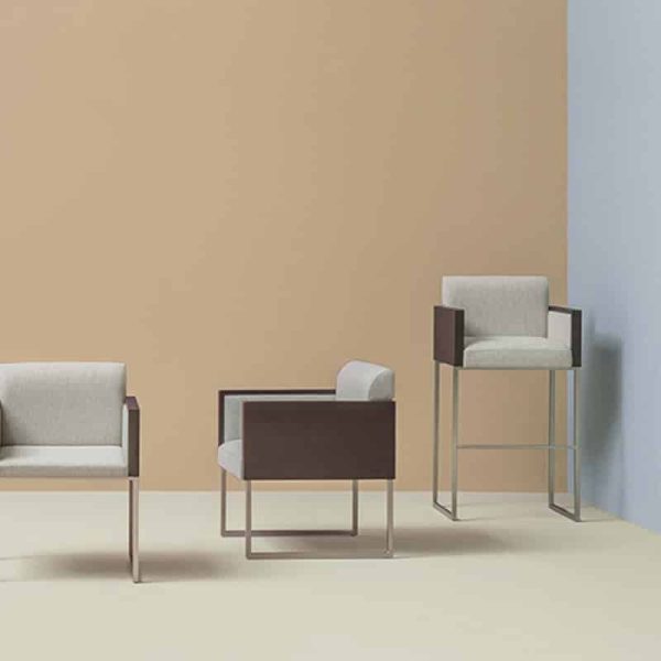 Box barstool and armchair Pedrali at DeFrae Contract Furniture