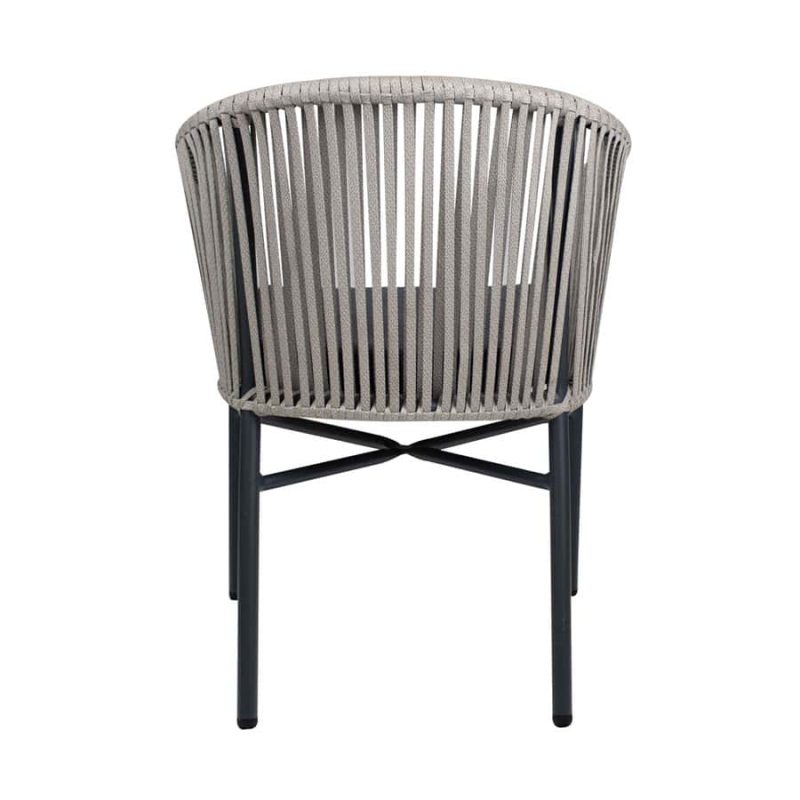 Holt Armchair With Rope Weave Design in Natural Taupe from DeFrae Contract Furniture for outdoor use in your restaurant bar coffee shop cafe or hotel.