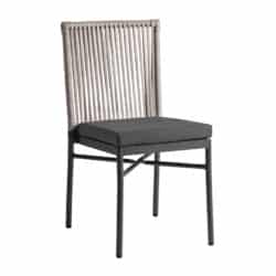 Holt Side Chair With Rope Weave Design in Natural Taupe from DeFrae Contract Furniture for outdoor use in your restaurant bar coffee shop cafe or hotel.
