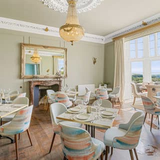 Restaurant furniture by DeFrae at Welbeck Manor Devon