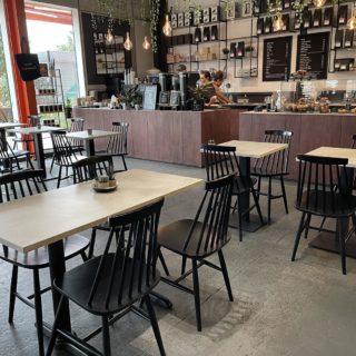 Coffee Shop Furniture by DeFrae Contract Furniture at Saint Expresso Here East Stratford Hero