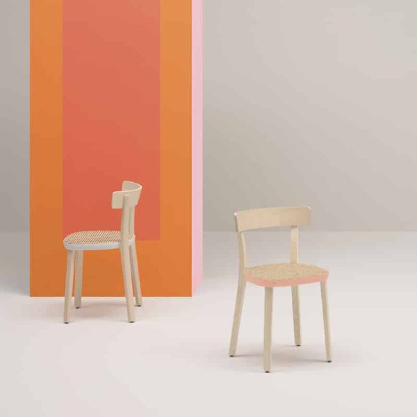 Folk 2920 Pedrali at DeFrae Contract Furniture Restaurant Chair with cane seat