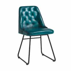 Harland Side Chair Button Back Stitching DeFrae Contract Furniture Teal