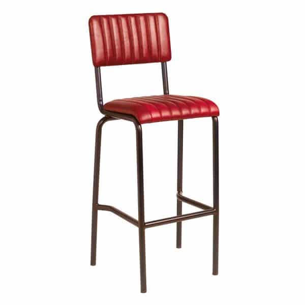 Home Bar Stool in Vintage Red from DeFrae Contract Furniture