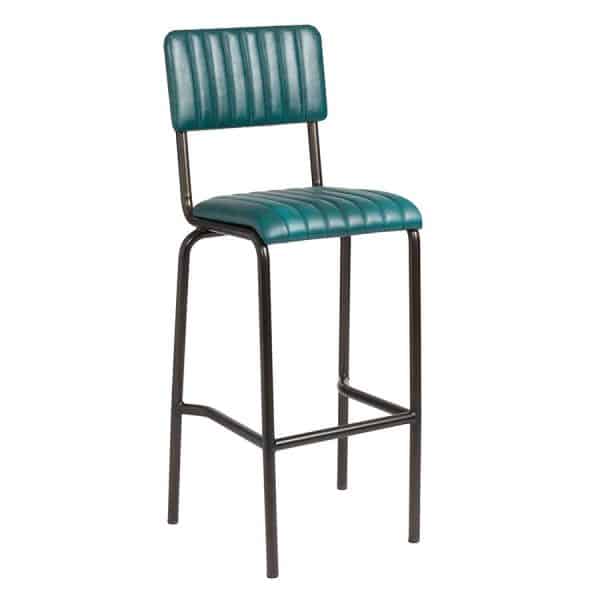 Home Bar Stool in Vintage Teal from DeFrae Contract Furniture