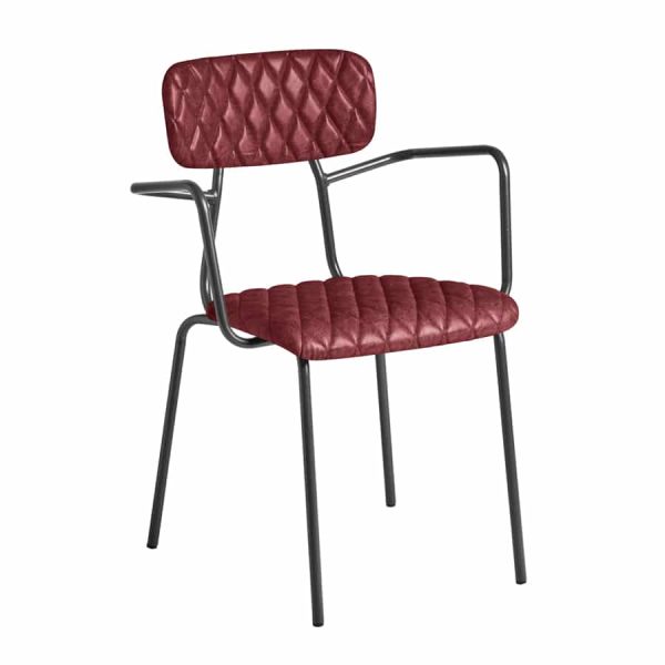 Kara Armchair in Vintage Red from DeFrae Contract Furniture