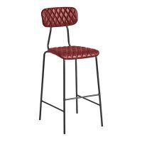 Kara Bar Stool in Vintage Red from DeFrae Contract Furniture