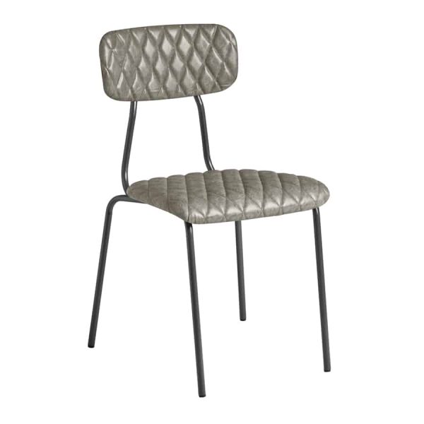Kara Side Chair in Diamond Silver from DeFrae Contract Furniture