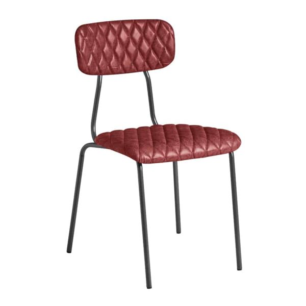 Kara Side Chair in Vintage Red from DeFrae Contract Furniture