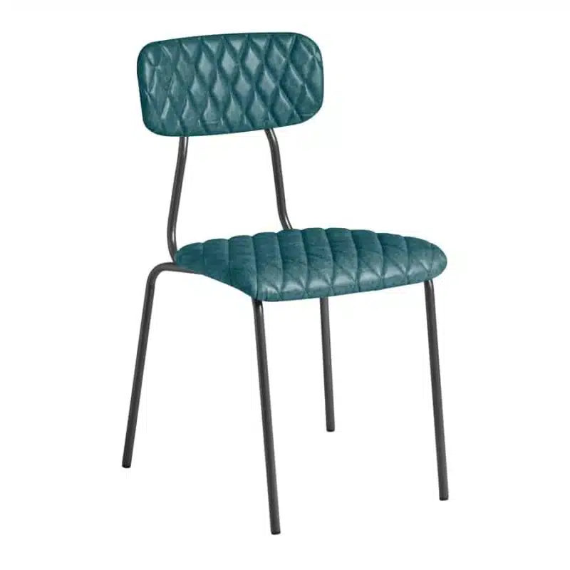 Kara Side Chair in Vintage Teal from DeFrae Contract Furniture