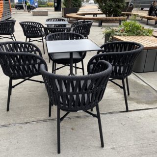 Outside Coffee Shop Furniture by DeFrae Contract Furniture at Saint Expresso Here East Stratford 2