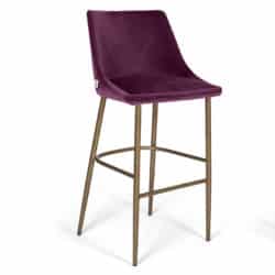 Cici Bar Stool and Brass Metal Frame DeFrae Contract Furniture