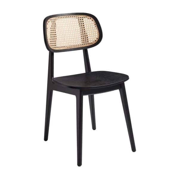 Adore Side Chair Black with Cane Back
