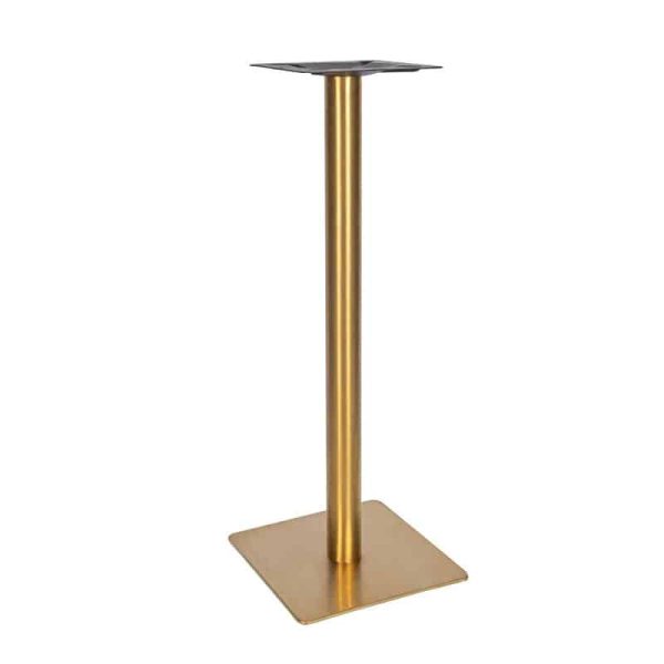 Zeus Square Bar Poseur Height Square Brass Table Base DeFrae