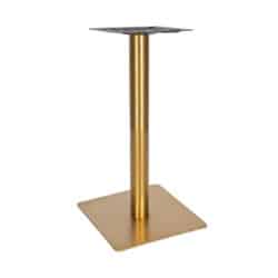 Zeus Square Dining Height Square Brass Table Base DeFrae
