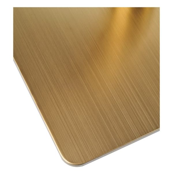 Zeus Square Brass Table Base DeFrae Contract Furniture